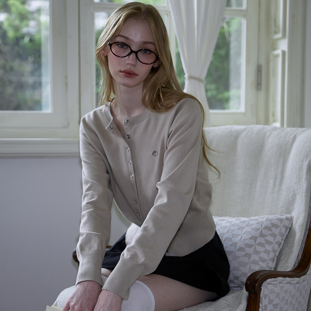 로제프란츠 아일렛 라운드 가디건 베이지(Rosefrantz Eyelet Round Cardigan [Beige]) - 3