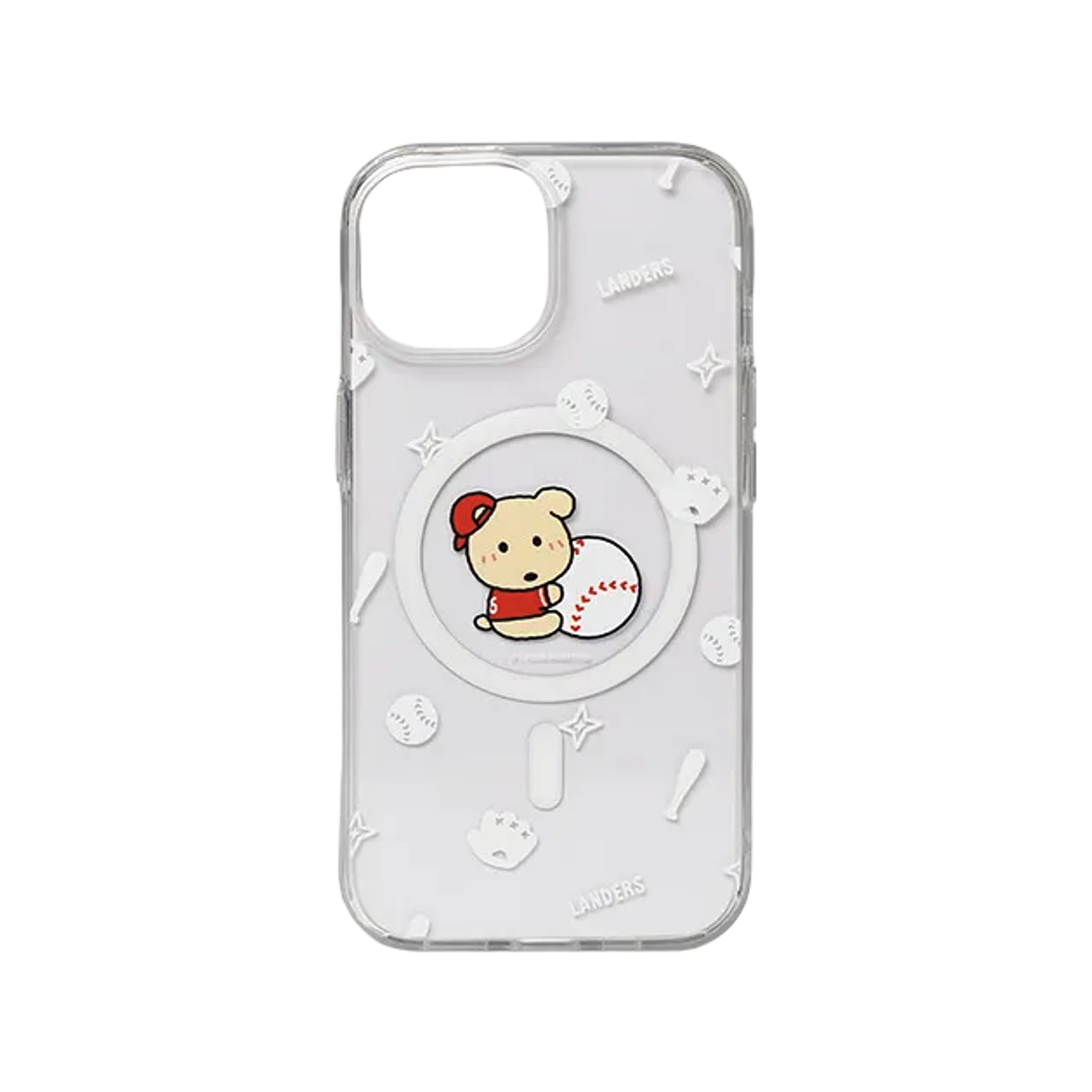 SSG 랜더스 x 깜자 맥세이프 젤하드 케이스 화이트 패턴(SSG Landers x Ggamja MagSafe Gel Hard Case White Pattern) - 1