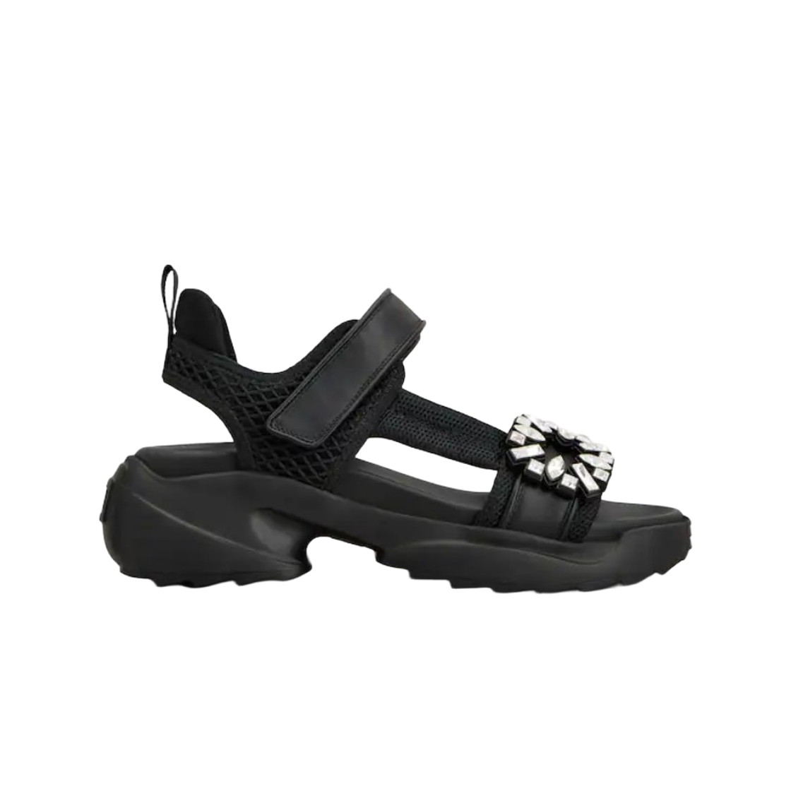 (W) 로저 비비에 비브 온 더 런 샌들 블랙((W) Roger Vivier Viv On The Run Sandal Black)