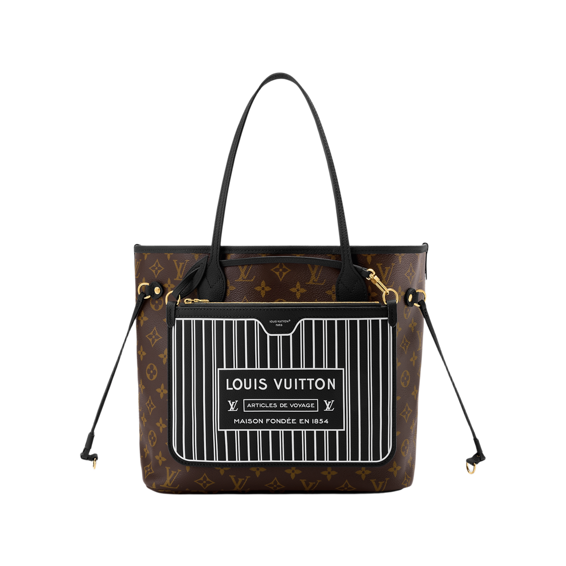 M28351 Louis Vuitton Neverfull Inside Out MM Monogram Black