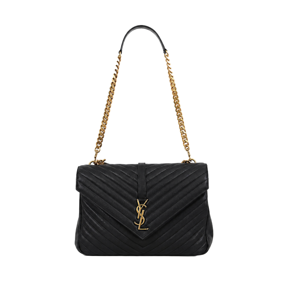 IT7JUFGTD4TA Saint Laurent Matelasse Monogram College Large Shoulder Bag 487212