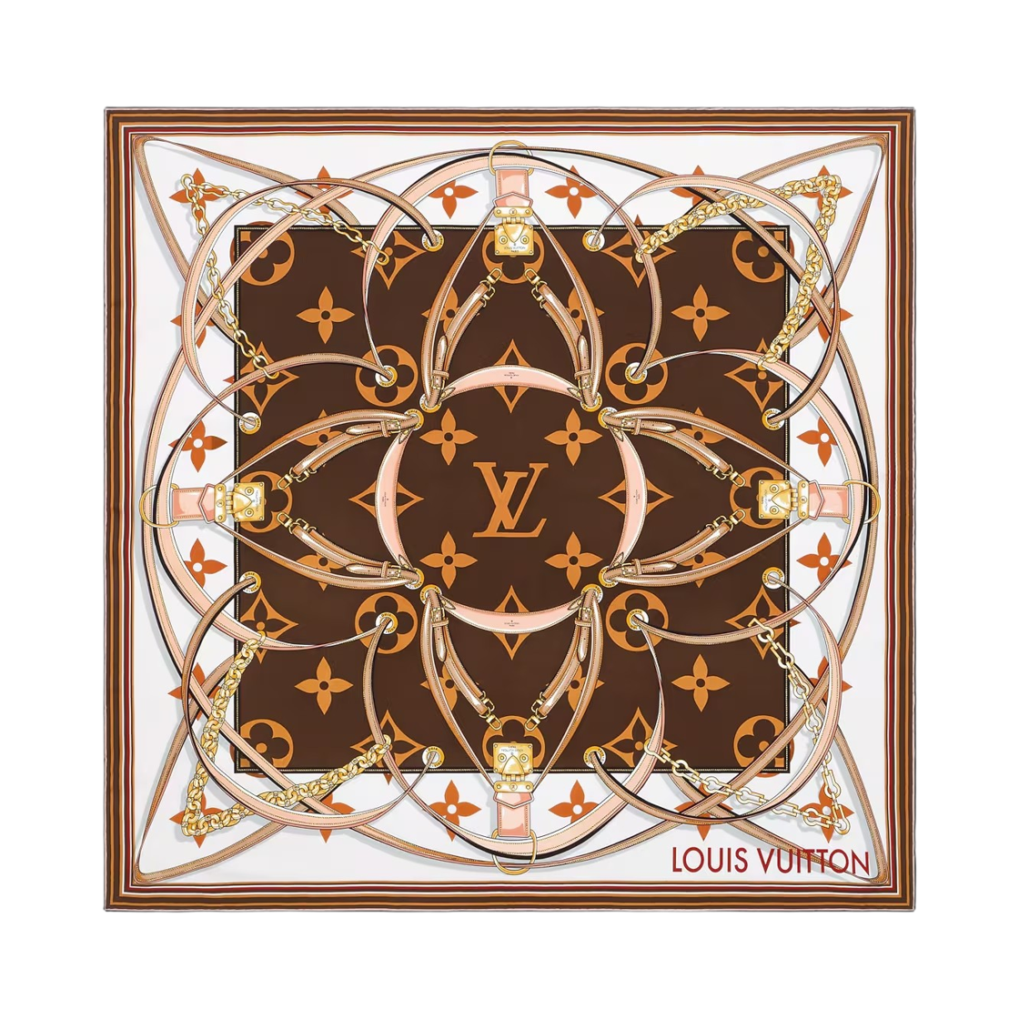M77639 (W) Louis Vuitton Ultimate Monogram Square 90 Brown