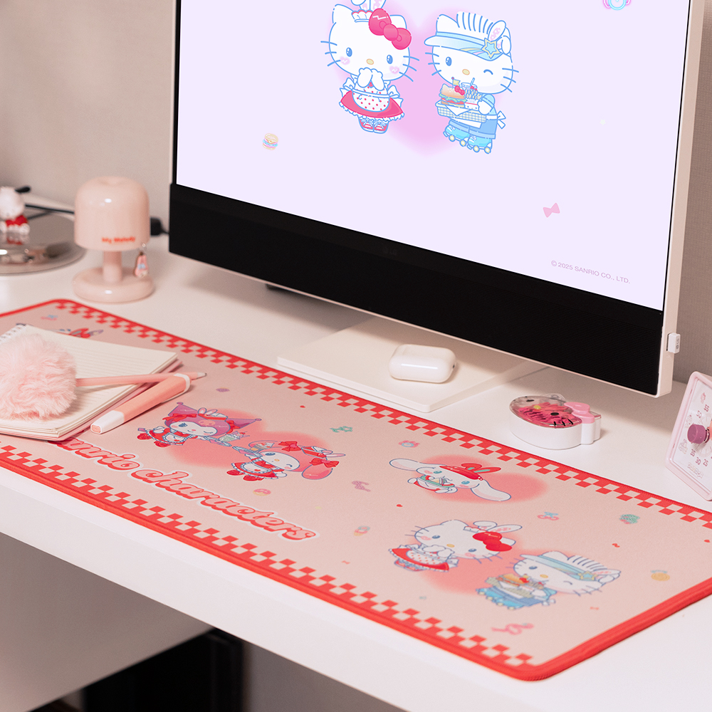 로이체 산리오 캐릭터즈 논슬립 데스크 마우스 키보드 장패드(Royche Sanrio Characters Non-Slip Desk Mat Mouse & Keyboard Long Pad) - 2