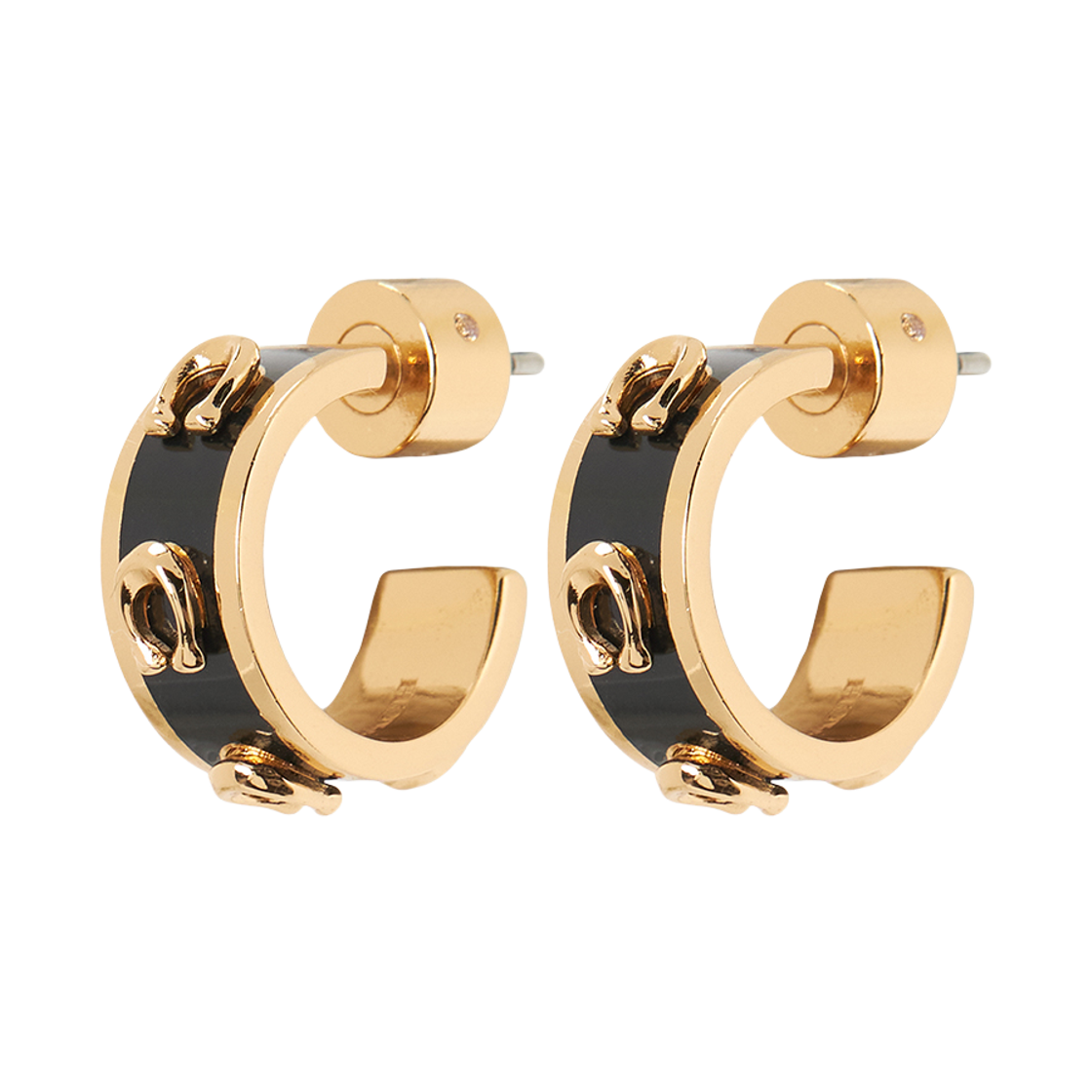 [15% 쿠폰] (W) 코치 오레치니 이어링 골드 블랙([15% 쿠폰] (W) Coach Orecchini Earrings Gold Black) - 2