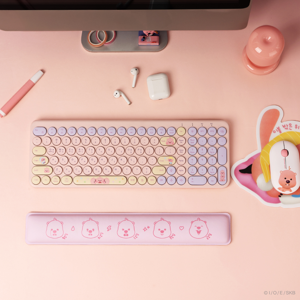 로이체 베이비 잔망루피 멀티페어링 블루투스 무선 키보드(Royche Multi-Pairing Wireless Bluetooth Keyboard - Baby Zanmang Loopy Edition) - 2