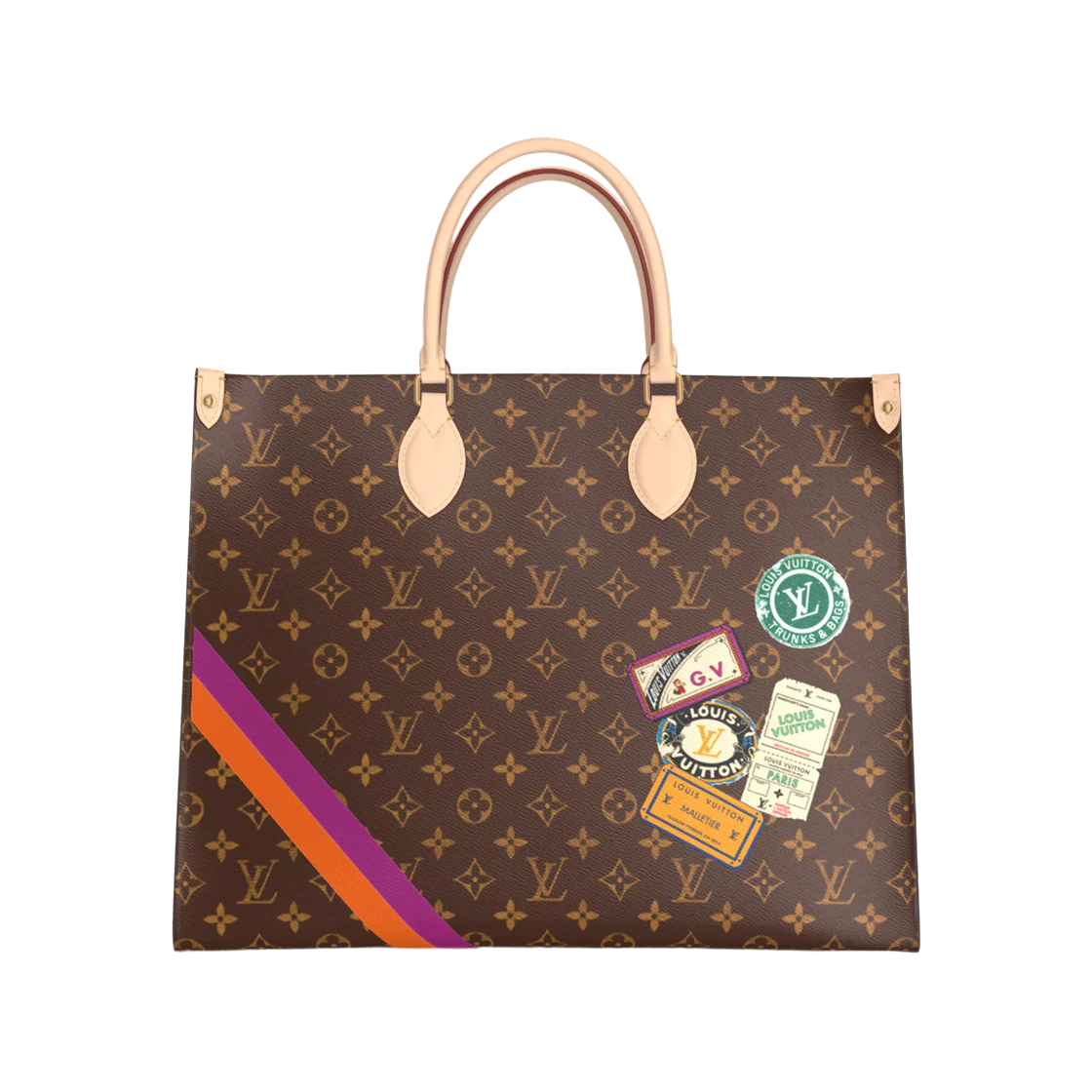 P01922 Louis Vuitton Onthego GM Monogram Coated Canvas