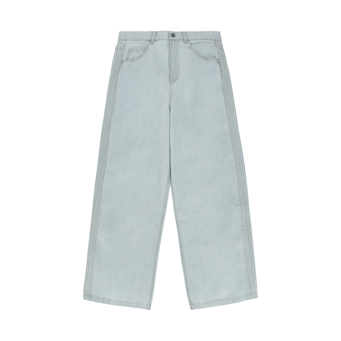 KS6845 Adidas Originals 90s Alternative Sport Wide Leg Skater Jeans Crystal Sky - KR Sizing