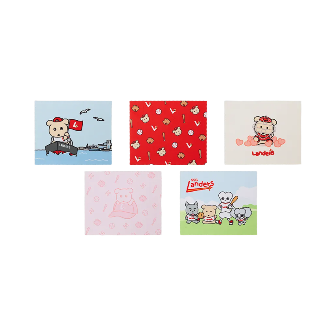SSG 랜더스 x 깜자 액정클리너 야구 사랑 (5개 세트)(SSG Landers x Ggamja Screen Cleaner Baseball Love (Set of 5))
