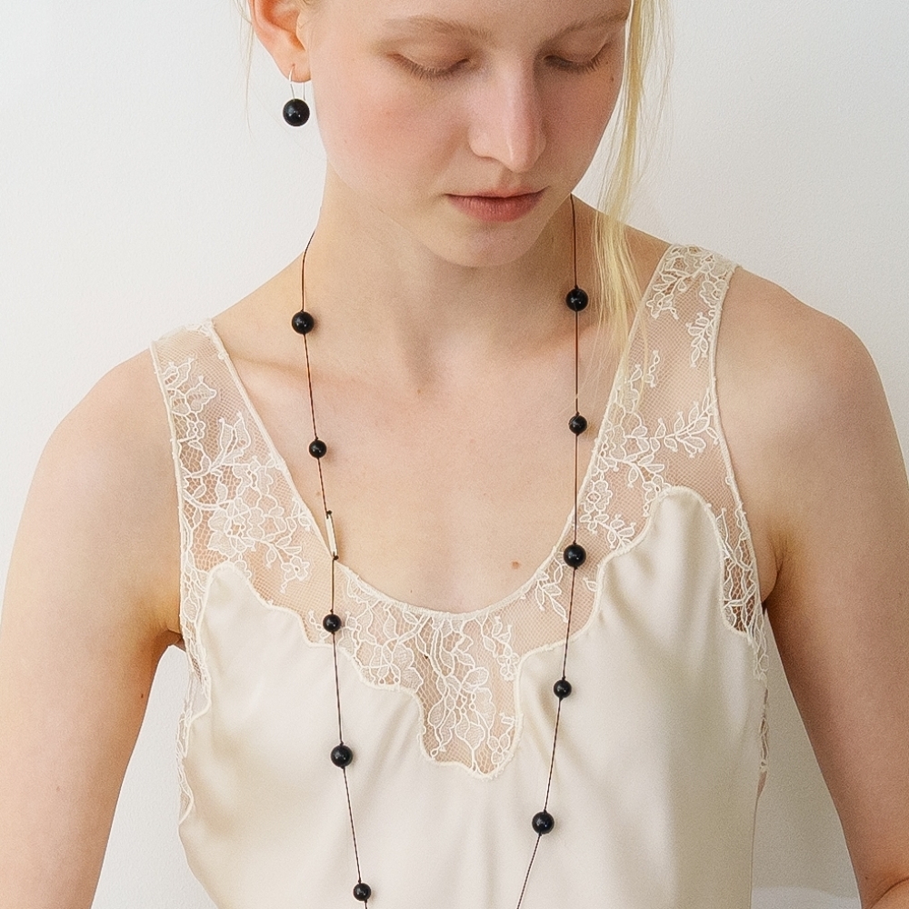 러브미몬스터 이터널 위시 롱 목걸이 블랙(lovememonster Eternal Wish Long Necklace BLACK) - 4