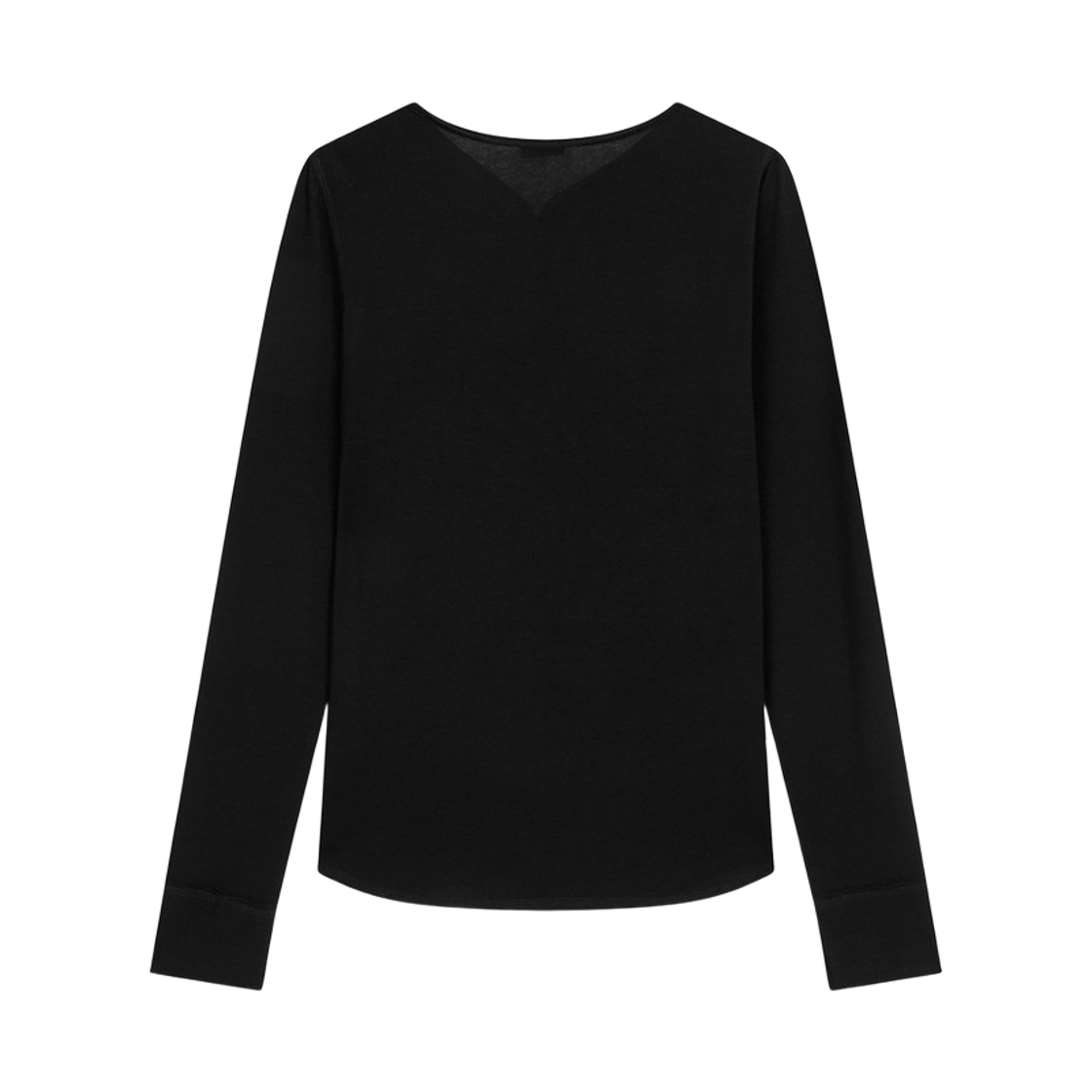 (W) 오픈 Yy 후크 헨리 롱슬리브 블랙((W) Open Yy Hook Henley Long Sleeve Black) - 2