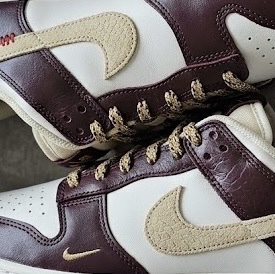 (W) Nike Dunk Low LX Year of the Snake Sail Burgundy Crush 착용 스타일