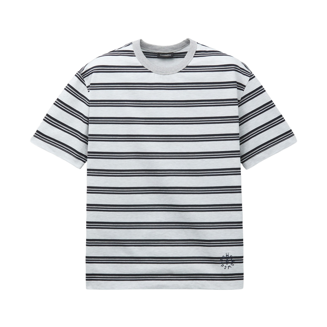 CWTAM26423GYX Customellow Stripe T-Shirt Gray
