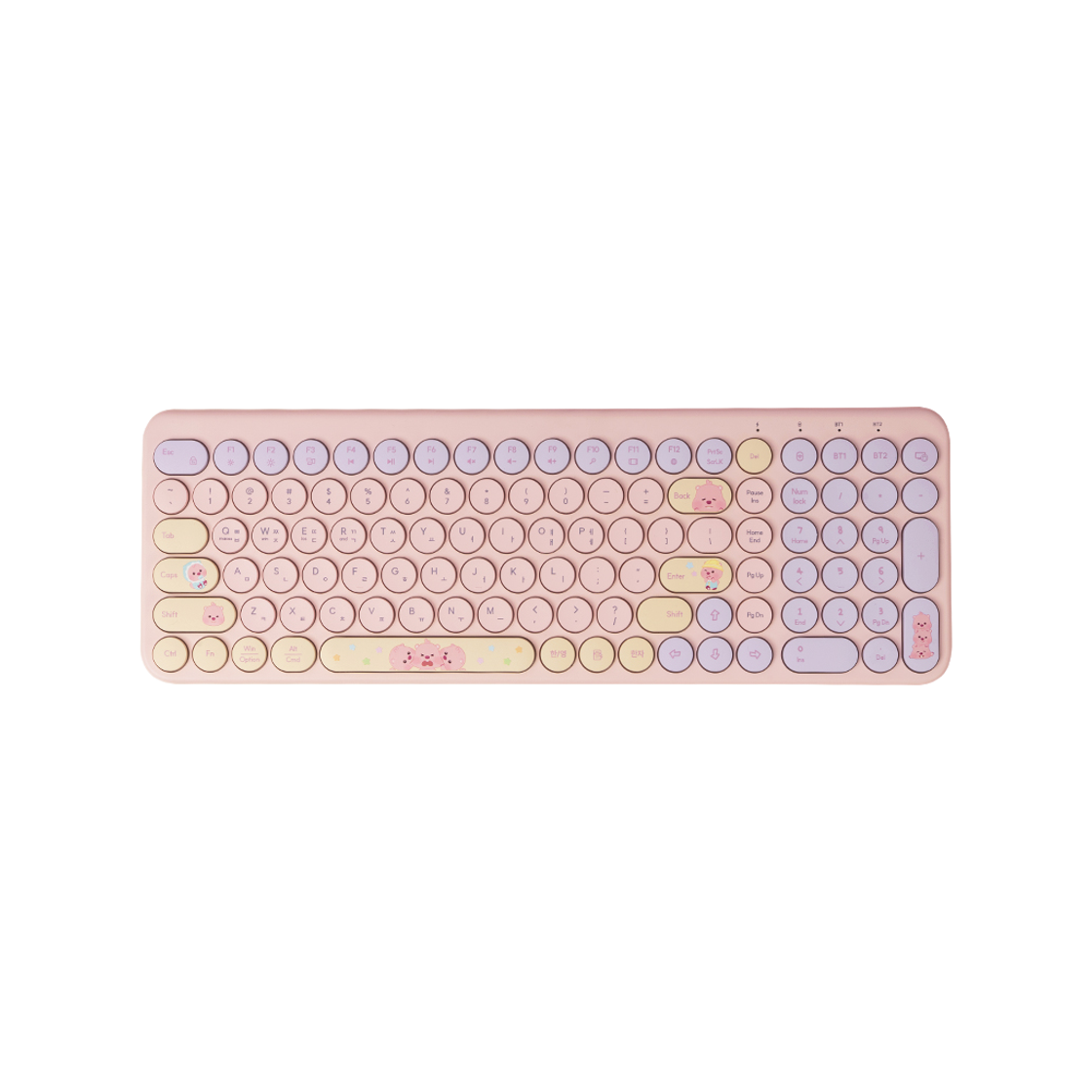 로이체 베이비 잔망루피 멀티페어링 블루투스 무선 키보드(Royche Multi-Pairing Wireless Bluetooth Keyboard - Baby Zanmang Loopy Edition)