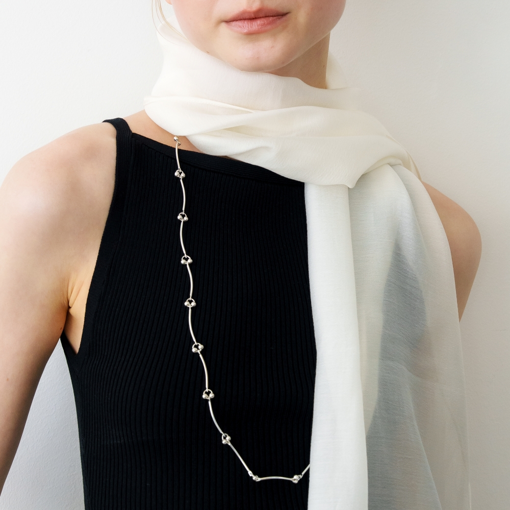 러브미몬스터 투 볼 링크 체인 롱 목걸이 실버(lovememonster Two Ball Link Chain Long Necklace SILVER) - 2