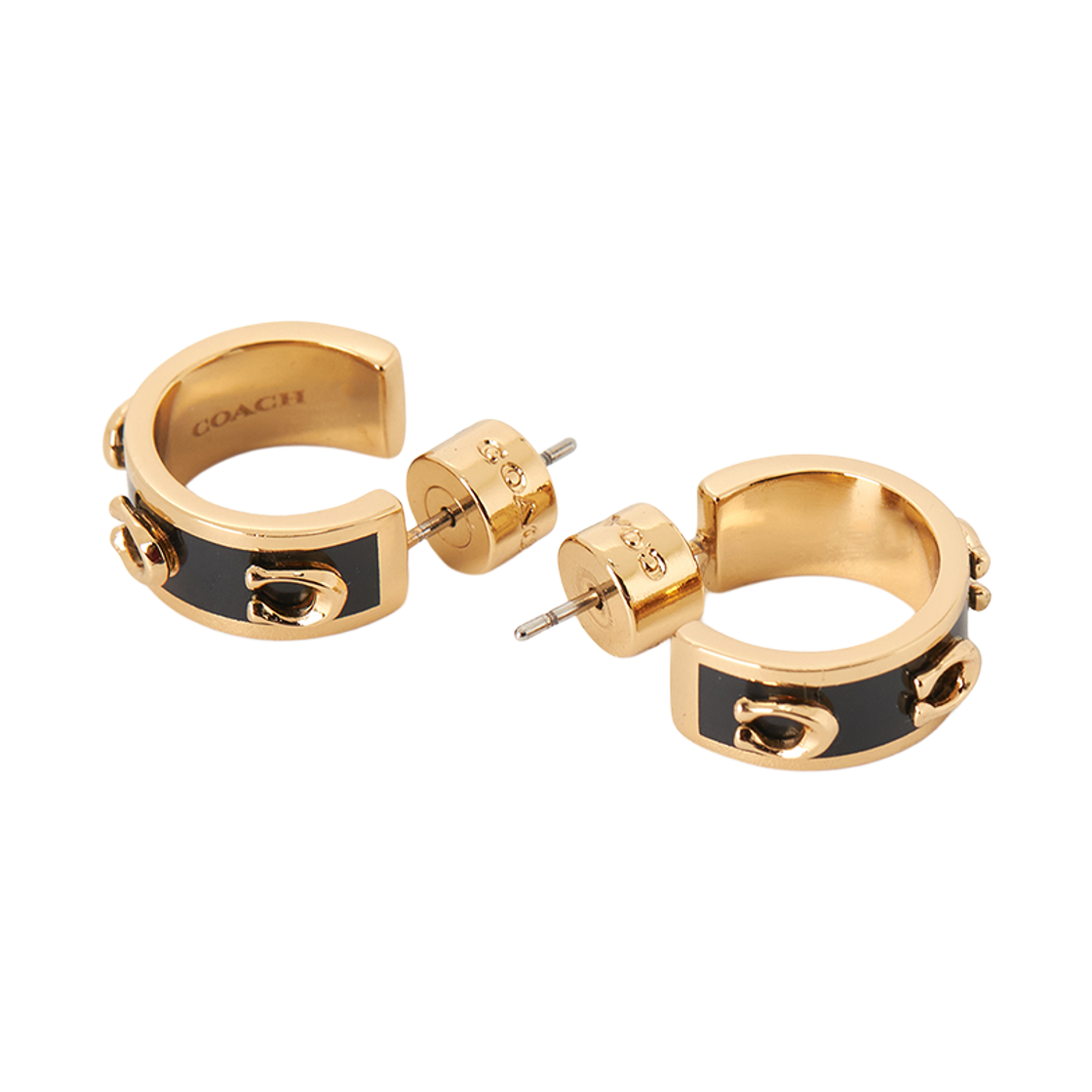 [15% 쿠폰] (W) 코치 오레치니 이어링 골드 블랙([15% 쿠폰] (W) Coach Orecchini Earrings Gold Black) - 4