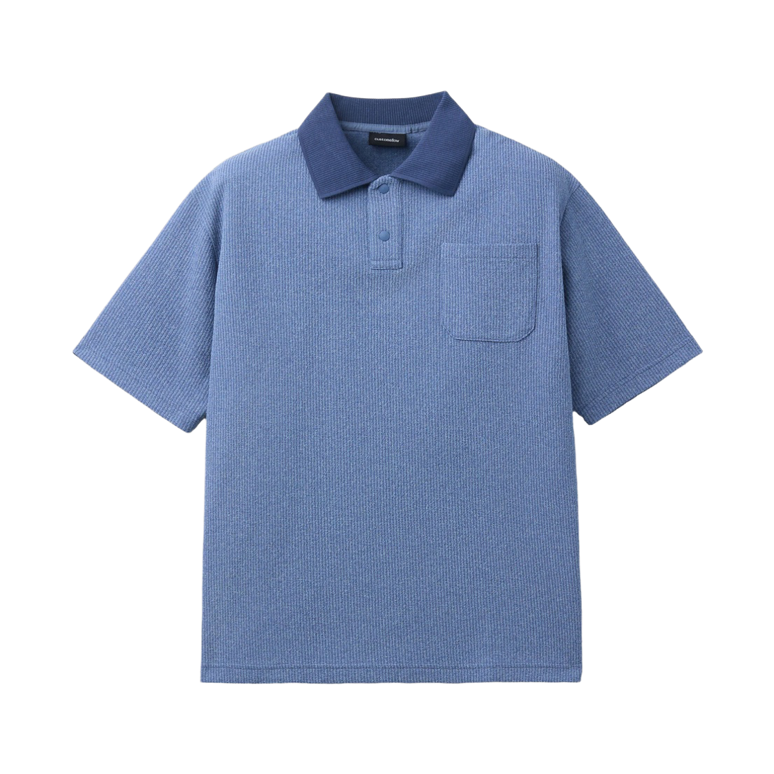 CWTAM26511BUX Customellow Oversized Fit Polo Blue