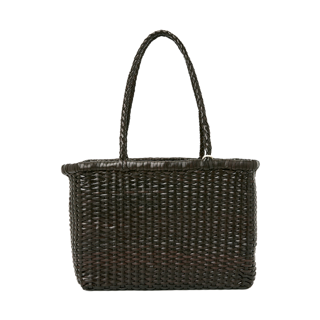 [15% 쿠폰] (W) 드래곤디퓨전 B 위브 스몰 바스켓백 브라운([15% 쿠폰] (W) Dragon Diffusion B Weave Small Basket Bag Brown) - 4