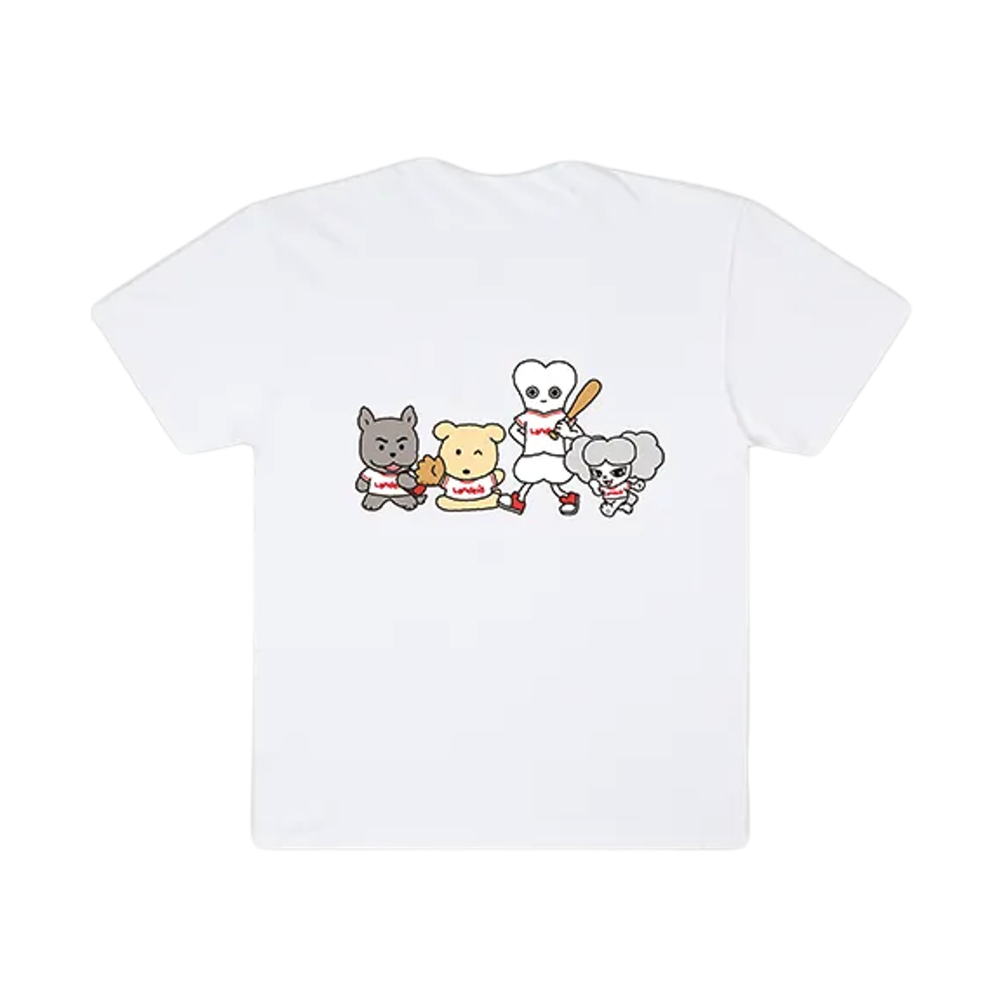 SSG 랜더스 x 깜자 반팔 티셔츠 깜자와 친구들 화이트(SSG Landers x Ggamja Short Sleeve T-Shirt Ggamja & Friends White) - 2