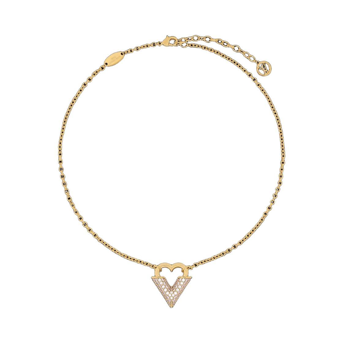 M03503 (W) Louis Vuitton Essential Love Necklace Gold