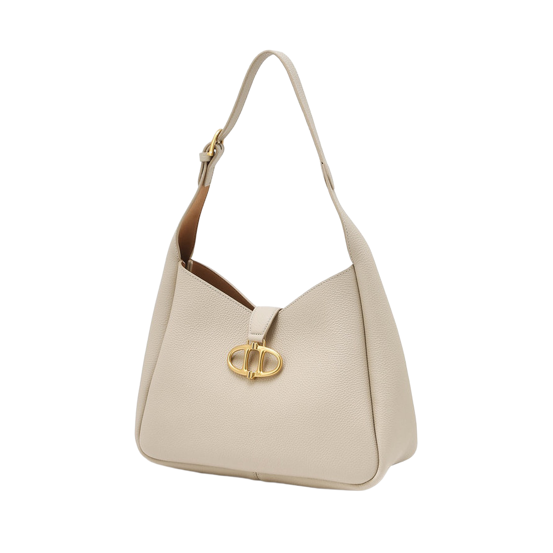 AABA6F407IV Athe Vanessabruno Acc Maron Ivory Shrunken Leather Hobo Bag M Aaba6F407Iv Ivory
