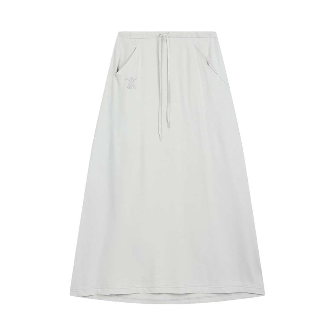 (W) 오픈 Yy 슬랜트 저지 스커트 라이트 그레이((W) Open Yy Slant Jersey Skirt Light Gray)