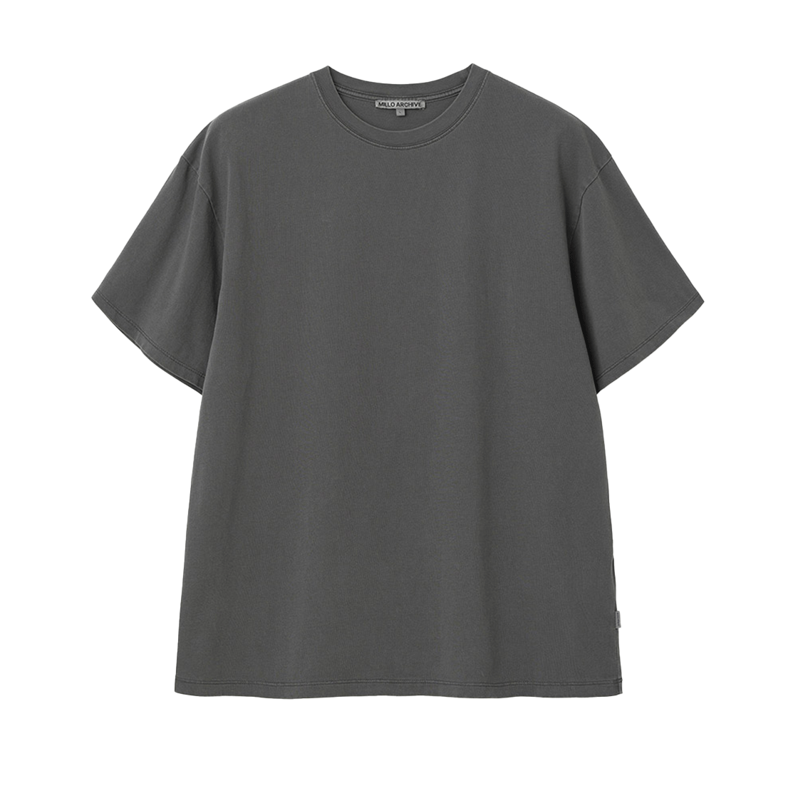 밀로 아카이브 에센셜 피그먼트 다잉 티셔츠 차콜(Millo Archive Essential Pigment Dyeing T-Shirt Charcoal)