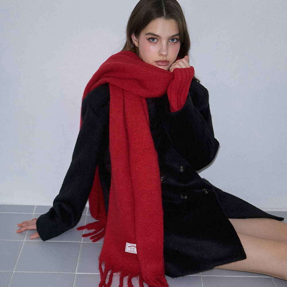 로제프란츠 와이드 롱 머플러 로즈 레드(Rosefrantz Wide Long Muffler [Rose Red]) - 2