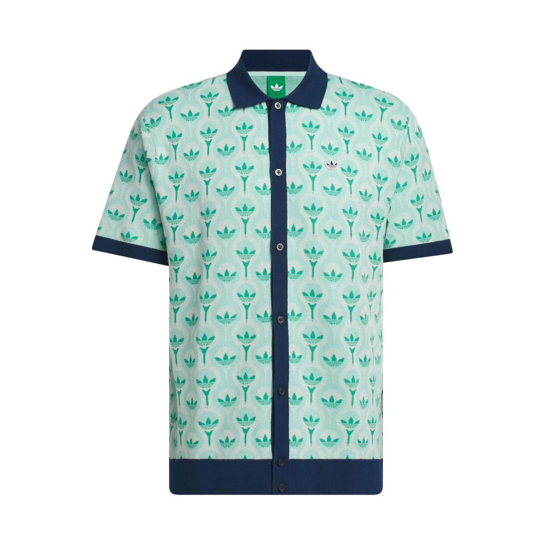 KB3790 Adidas Originals Knit Polo White Clear Mint - KR Sizing