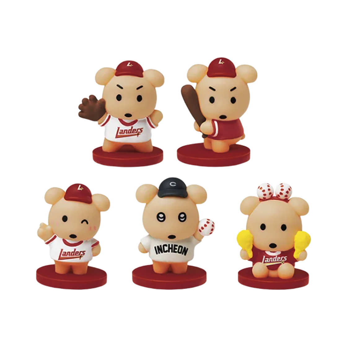 SSG 랜더스 x 깜자 피규어 야구단 (5개 세트)(SSG Landers x Ggamja Figure Baseball Team (Set of 5)) - 1