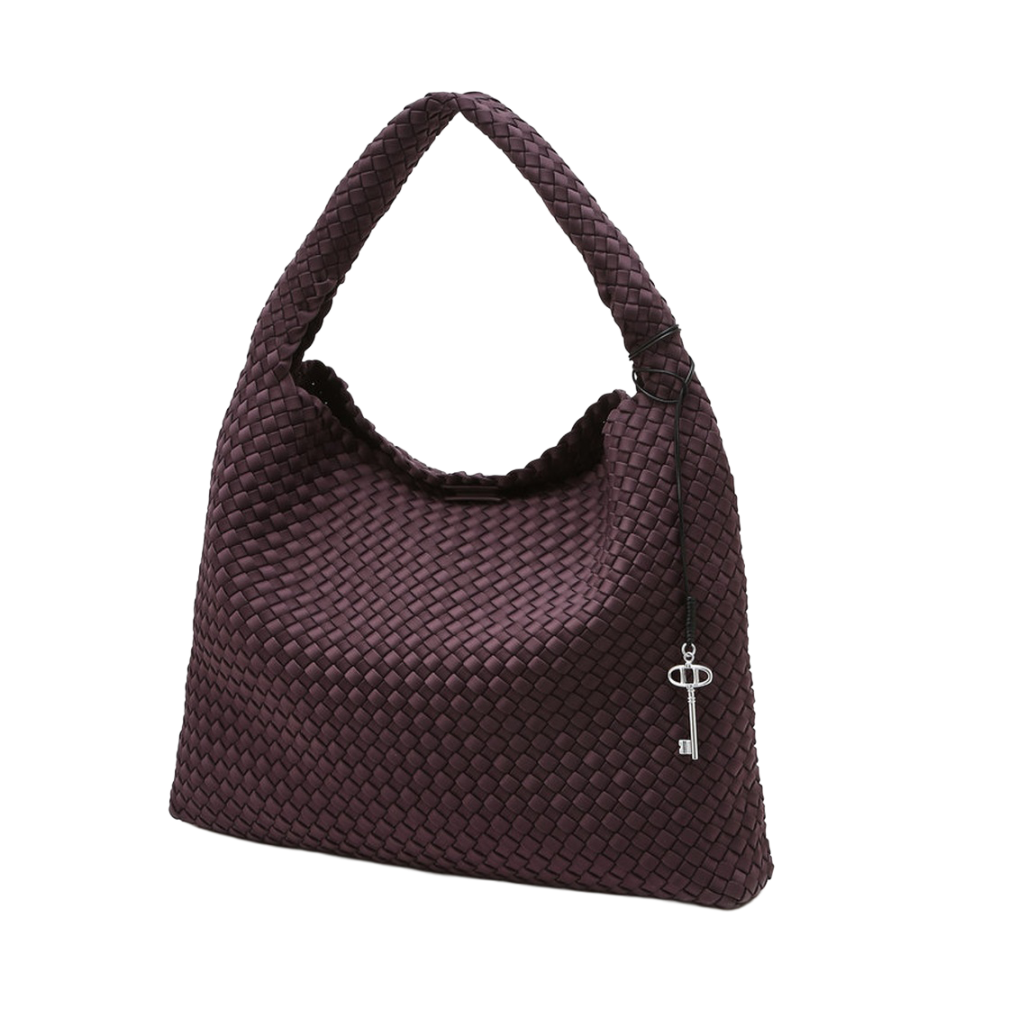 AABA6E851U3 Athe Vanessabruno Acc Purple Neoprene Weaving Shoulder Bag L Aaba6E851U3 Dark Purple