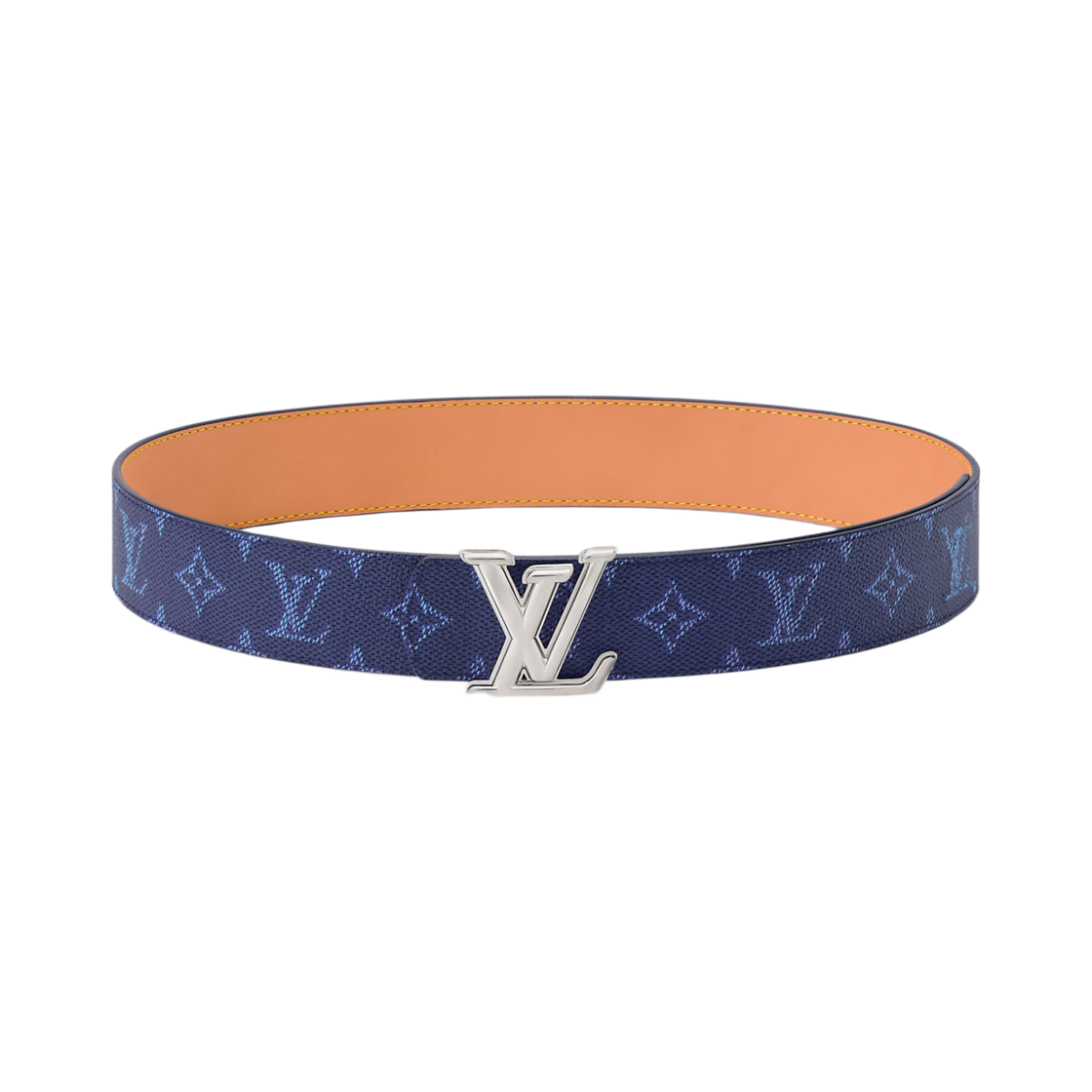 - Louis Vuitton LV Dimension Monogram Heritage 40mm Reversible Belt Blue Camel
