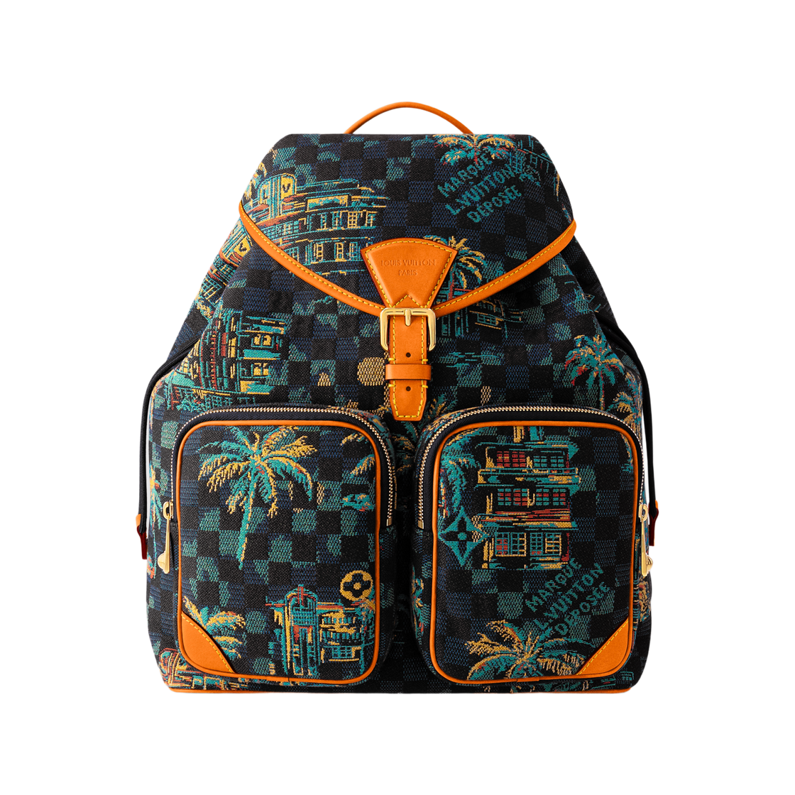 N40755 Louis Vuitton Montsouris Cargo Backpack Marina Blue