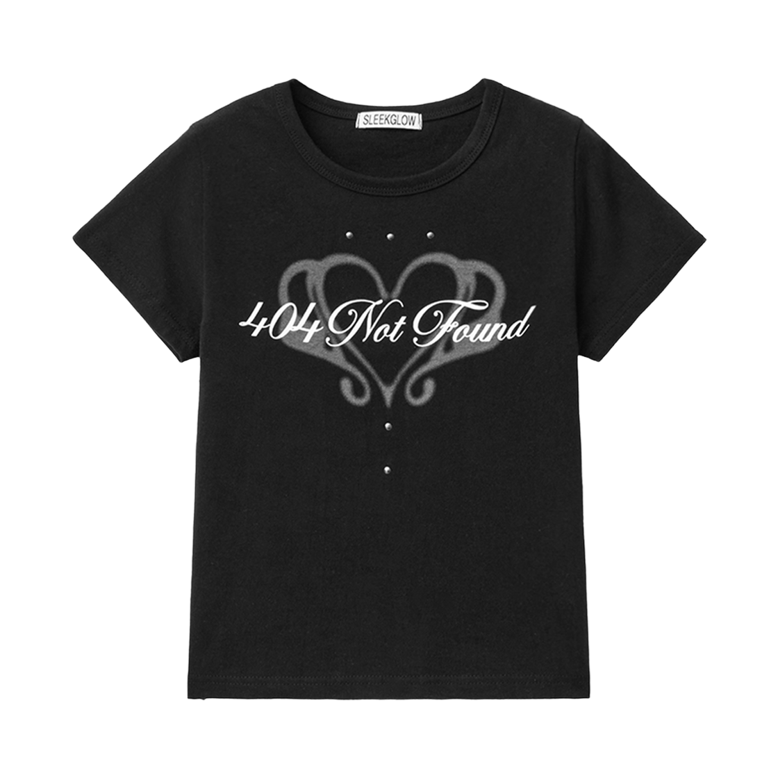 슬릭글로우 404 스터드 슬림 티셔츠 블랙(SLEEKGLOW 404 Stud Slim T-Shirt Black)