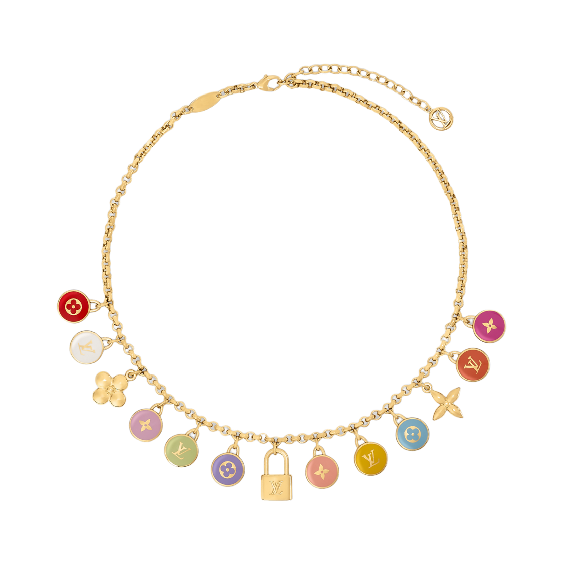 M03506 Louis Vuitton LV Confetti Necklace Gold