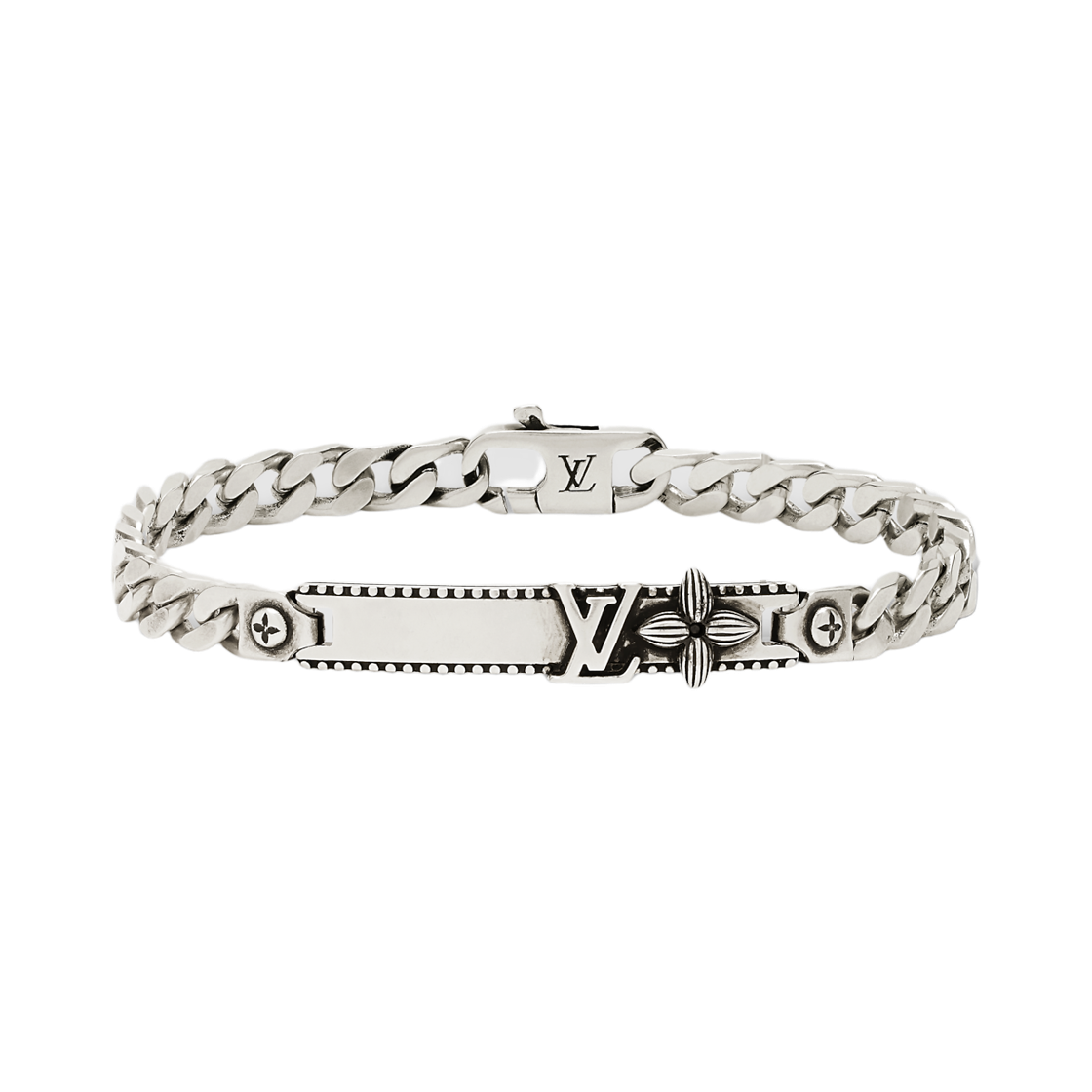 M1897M/M1897L Louis Vuitton LV Whisper Gourmette Bracelet Silver
