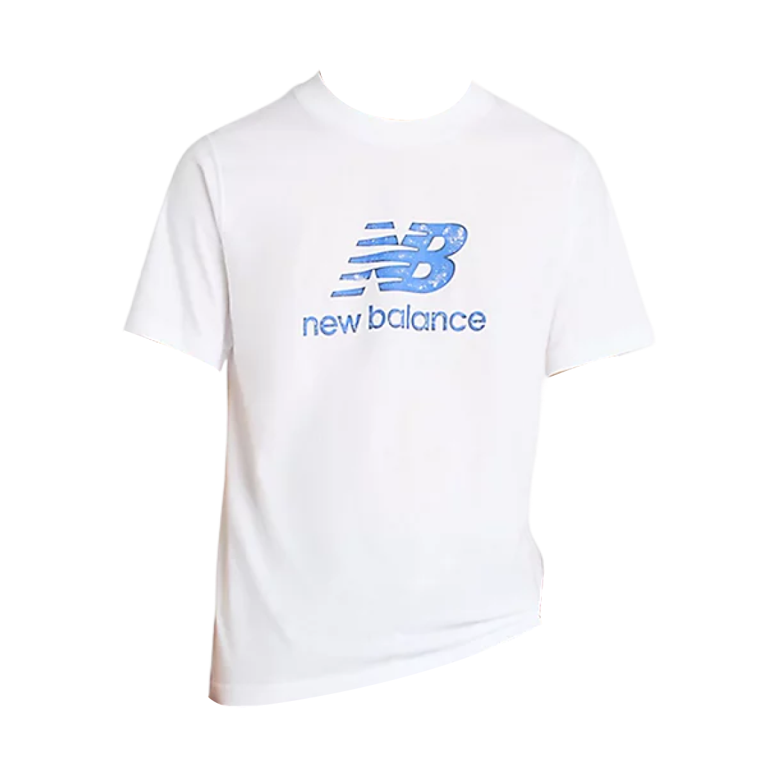 뉴발란스 스포츠 에센셜 스탬프 로고 티셔츠 화이트 블루 버드(New Balance Sport Essentials Stamp Logo T-Shirt White Blue Bird) - 1