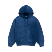 Stussy World Tour Zip Hoodie Sun Faded Navy