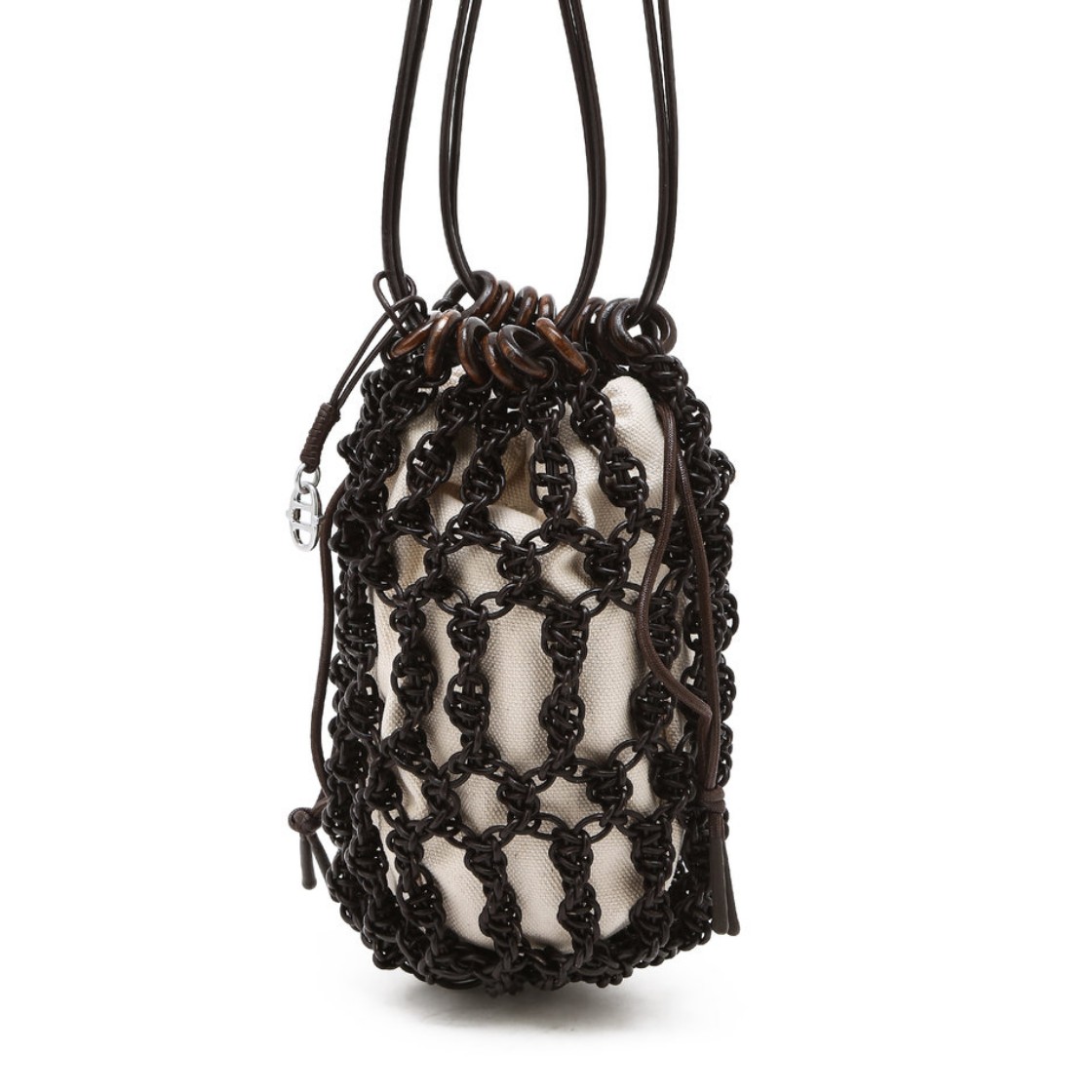 아떼 바네사브루노 액세사리 아이보리 위빙 네트 미니백 AABA6E865IV 아이보리(Athe Vanessabruno Acc Ivory Weaving Net Mini Bag Aaba6E865Iv Ivory) - 5