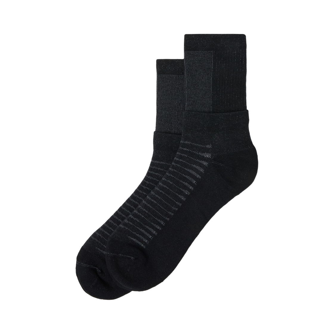 CALAX26109BKX Customellow Two Tone Layered Socks Black