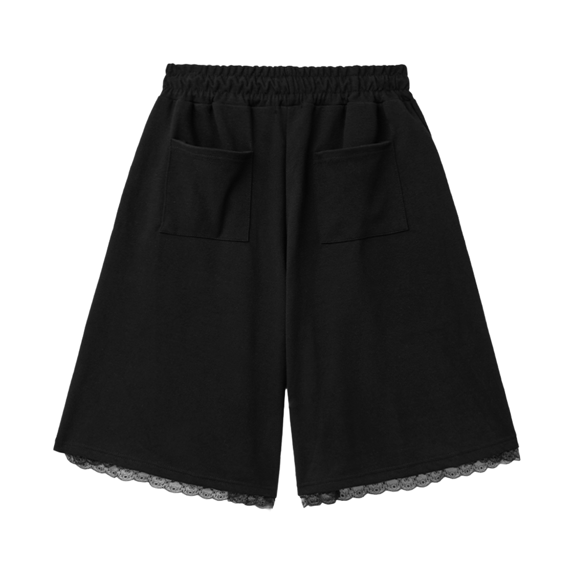 슬릭글로우 레이스 밴딩 버뮤다 팬츠 블랙(SLEEKGLOW Lace Banding Bermuda Pants Black) - 2