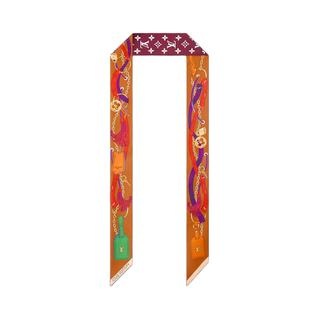 M97340 (W) Louis Vuitton Flower and Strap BB Bandeau Bordeaux