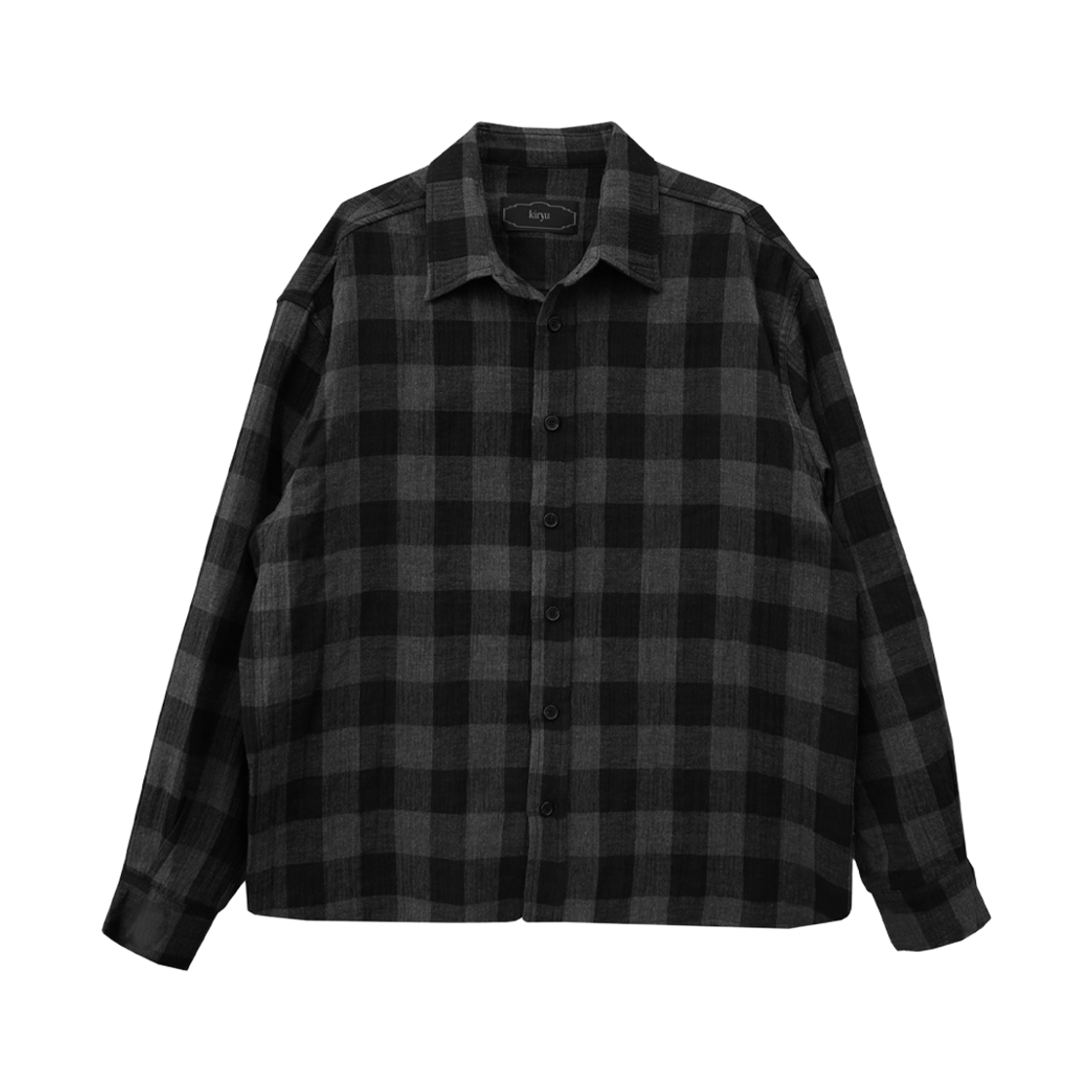 키류 린넨 버팔로 빅 체크 셔츠 블랙(kiryu Buffalo Big Check Shirt Black)