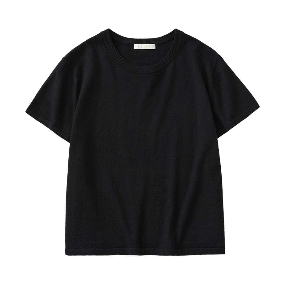 (우먼)코튼 썸머 울 하프 니트 블랙((W) Suare Women Cotton Summer Wool Half Knit Black)