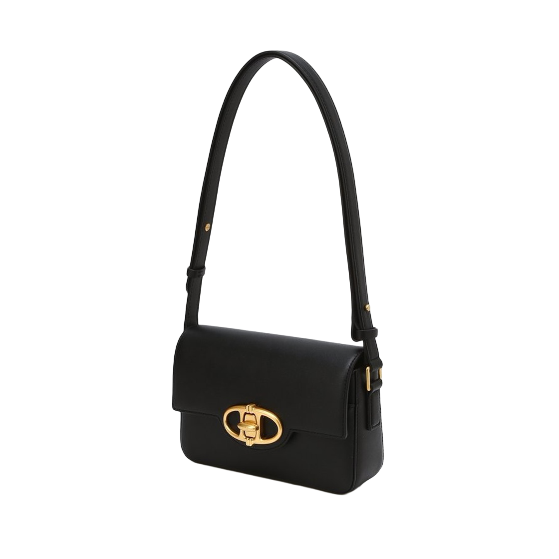 AABA6F364BK Athe Vanessabruno Acc Meringue Black Alexandra Leather Plain Shoulder Bag S Aaba6F364Bk Black