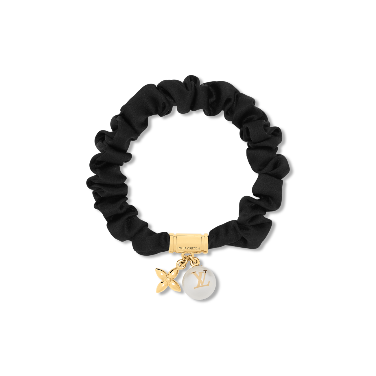 M03238 (W) Louis Vuitton Mix Pearls Elastic Black