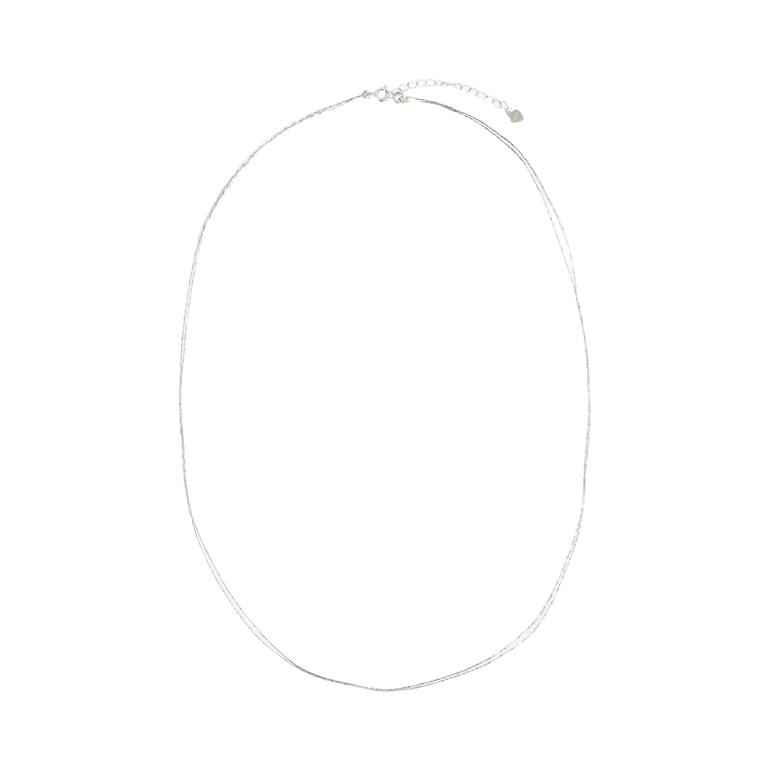 L261MNK120 lovememonster [Silver] Shining Two Long Chain Necklace SILVER