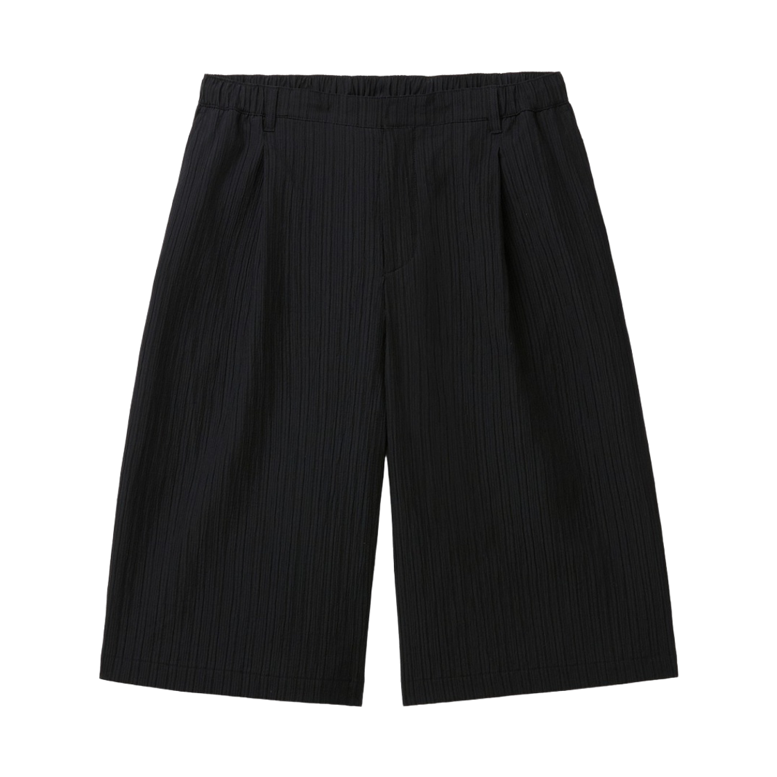 CWPAM26366BKX Customellow Pleats Bermuda Shorts Black