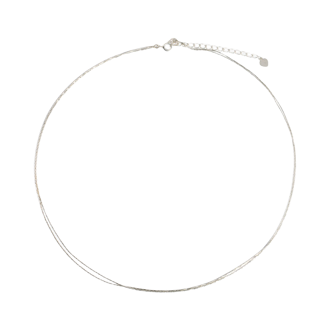 L261MNK130 lovememonster [Silver] Shining Two Chain Necklace SILVER