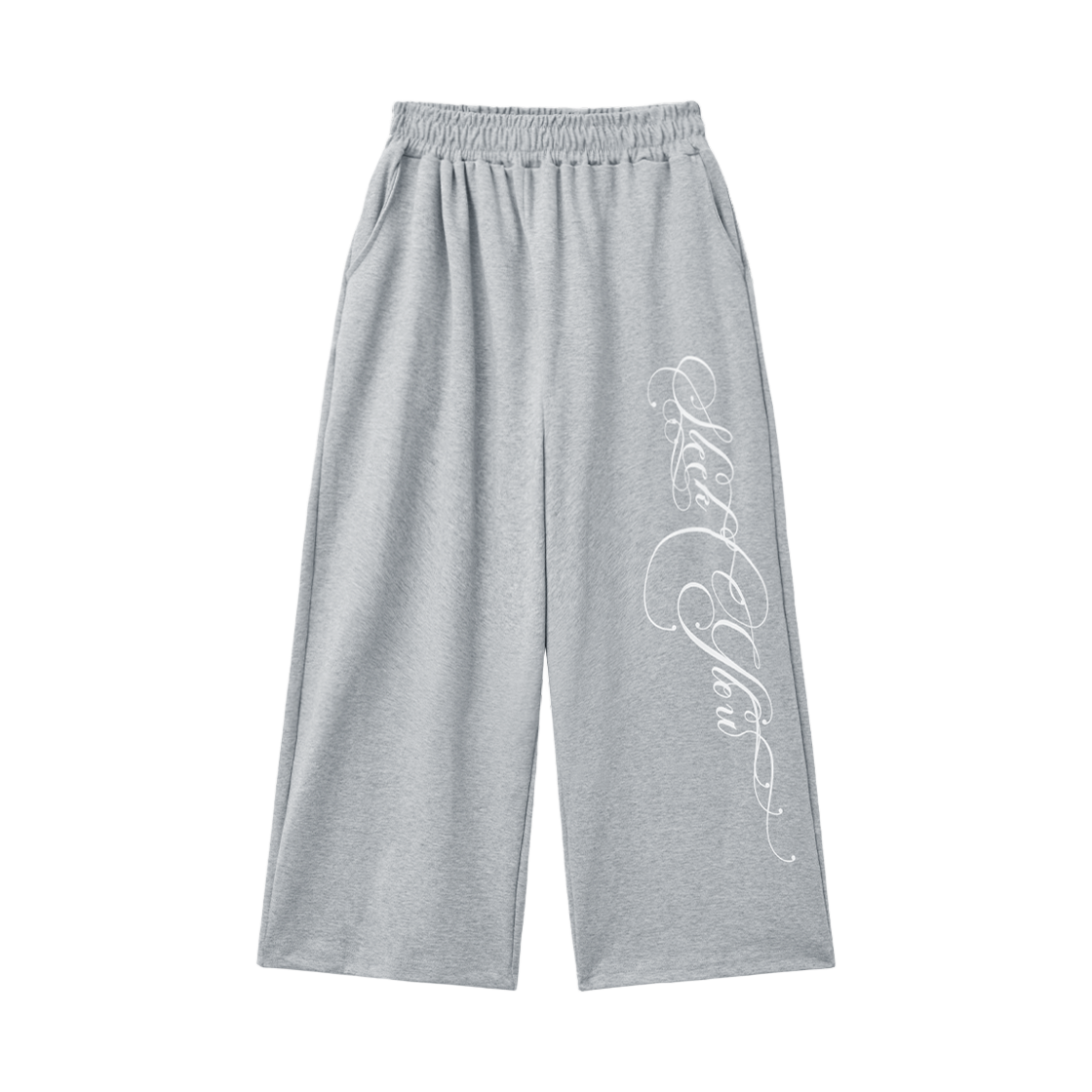 슬릭글로우 사이드 레터링 스웨트 팬츠 그레이(SLEEKGLOW Side Lettering Sweatpants Gray)