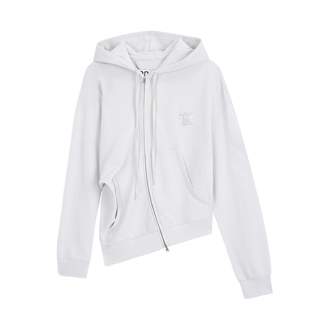 오픈 Yy 슬랜트 집 후드 라이트 그레이(Open Yy Slant Zip Hoodie Light Gray)